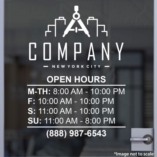 Open Hours with Logo Style 15